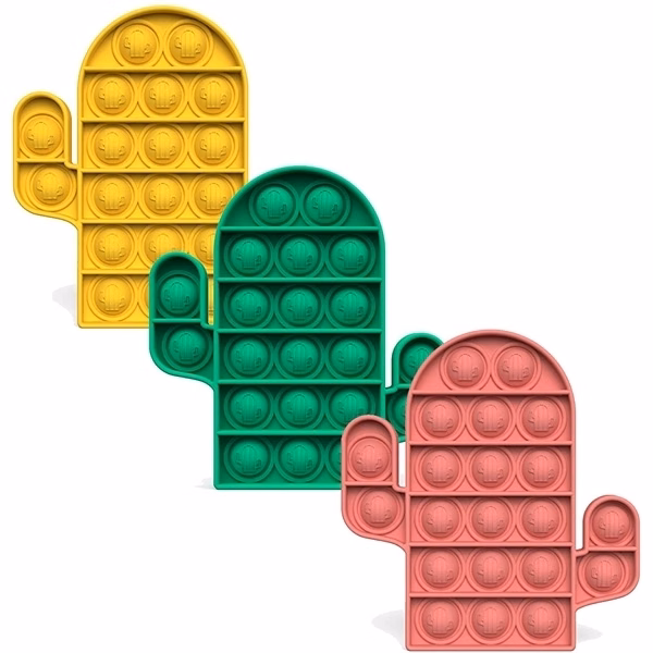 Cactus Shape Silicone Push Pop Bubble Toy