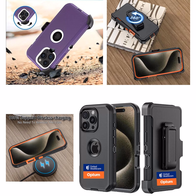 iBank ® iPhone 16 Plus Shockproof Case with Belt Clip and a kickstand