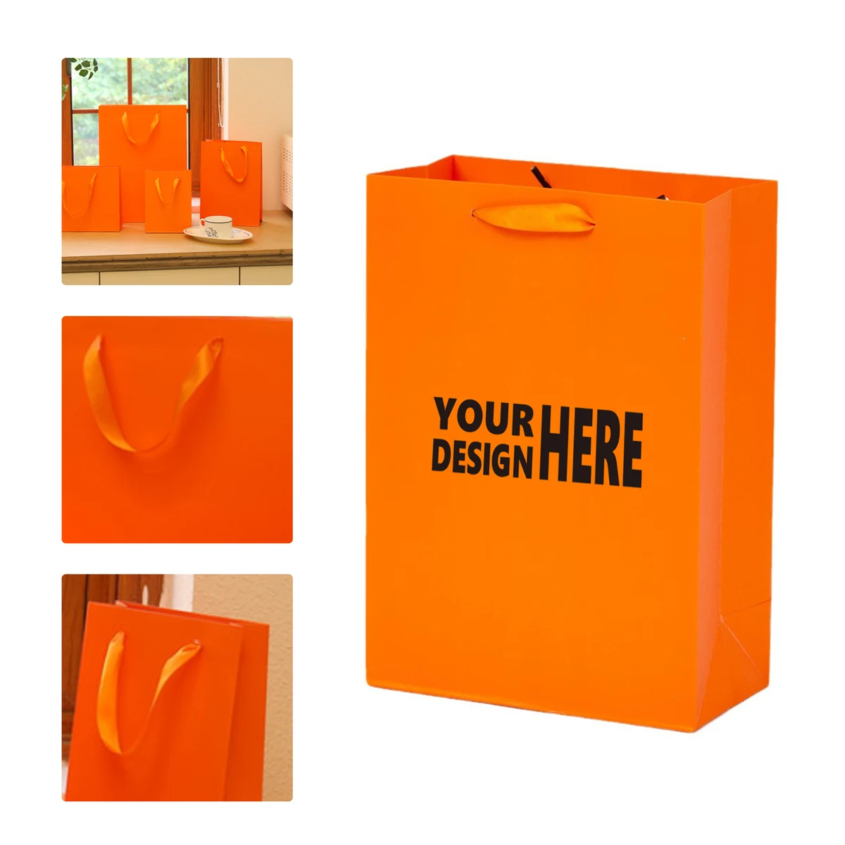 MOQ 50 High-End Gift Paper Bag with Handles 1