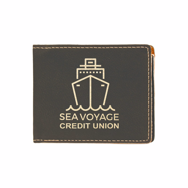Black & Gold Leatherette Bifold Wallet