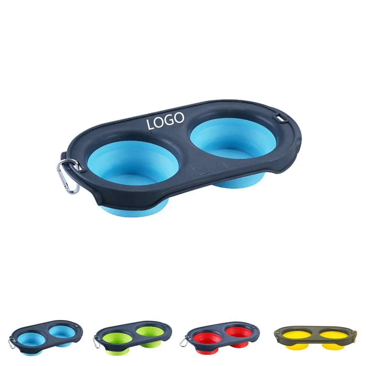 Collapsible Twin Pet Bowls 1