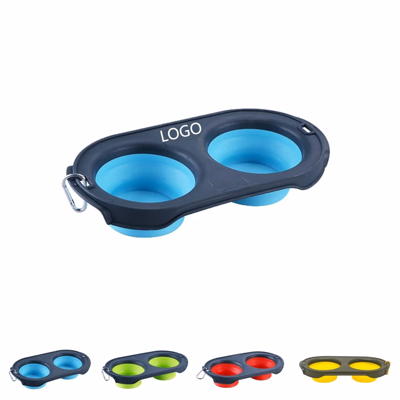 Collapsible Twin Pet Bowls