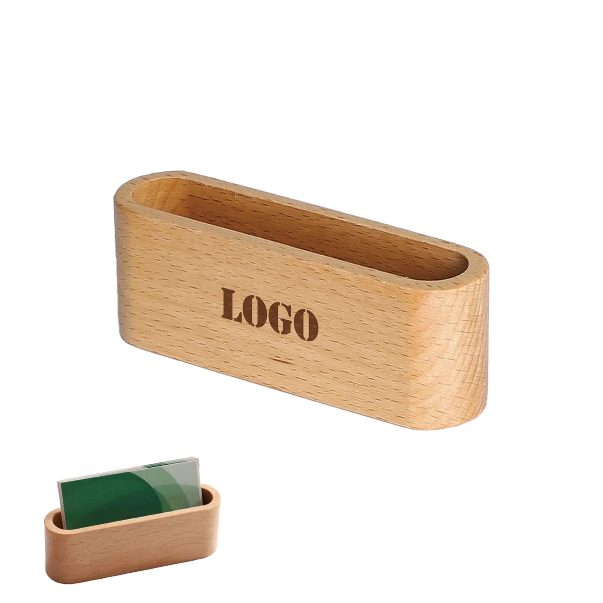 Wooden Business Card Box 1