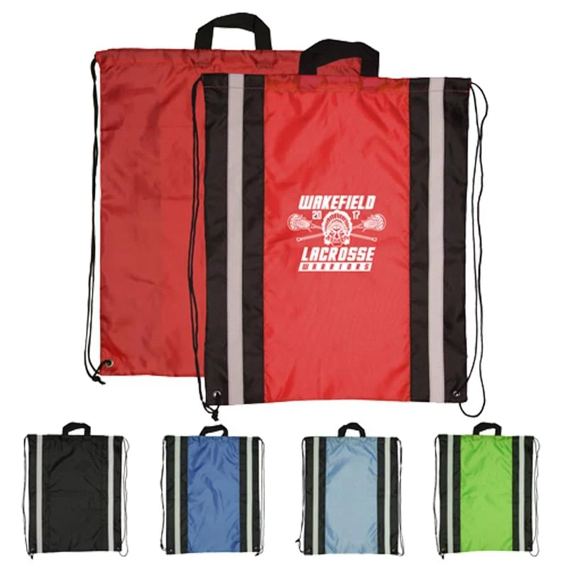 Drawstring Backpack - Large Reflective Drawstring Sport Bags 1