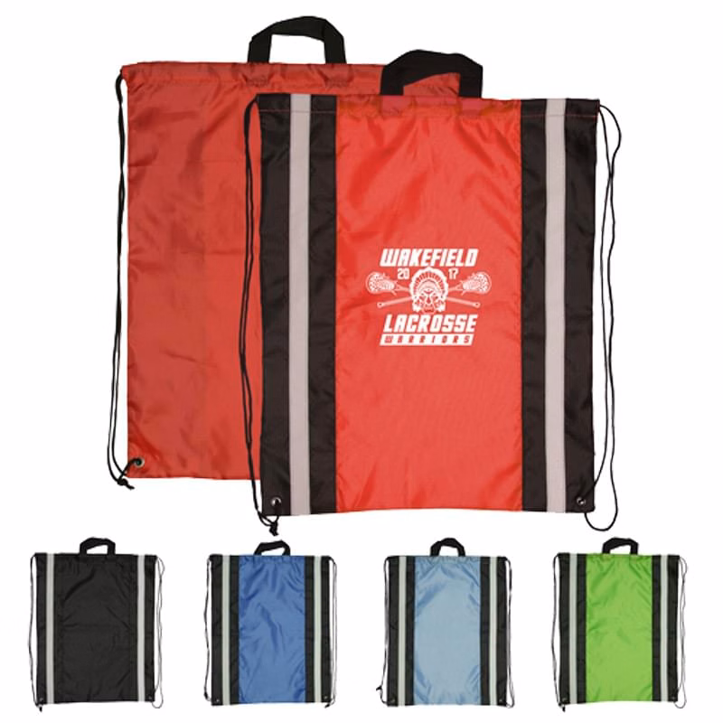 Drawstring Backpack - Large Reflective Drawstring Sport Bags