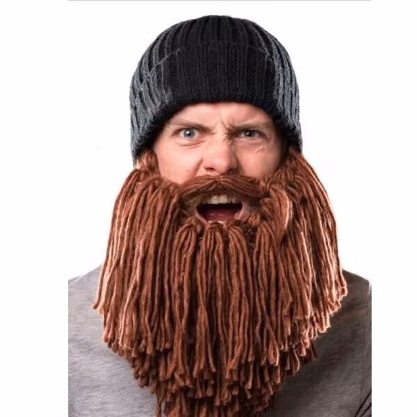 Factory Sample Beard Beanie - Trendy Men's Knit Hat