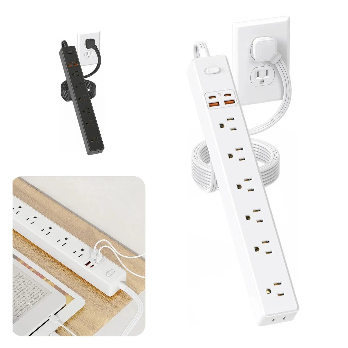 6 Ft Power Strip Surge Protector 1