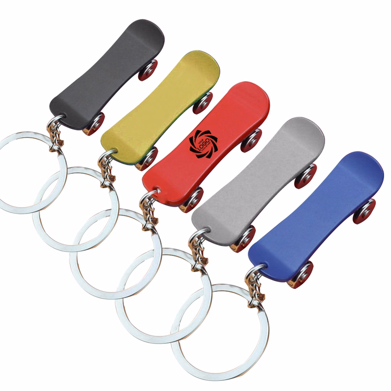 Skateboard shape keychain