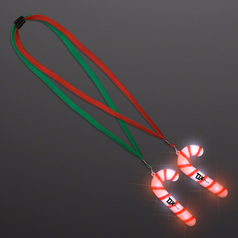 Light Up Candy Cane Necklace