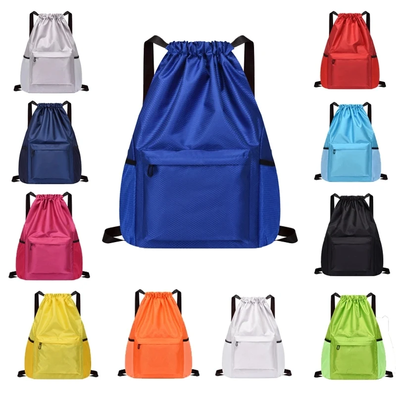 Waterproof Drawstring Backpack With Pockets 1