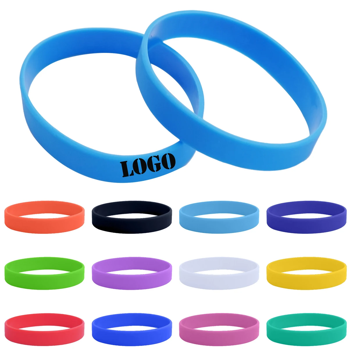 MOQ 50pcs Silicone Bracelets 1