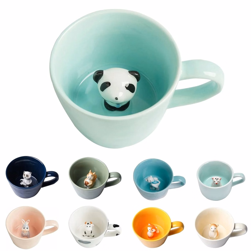 Ceramic Mug with Hidden 3D Animal