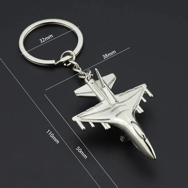 Custom Metal Airplane Keychain with Full-Color Logo — Travelers & Aviation Promo 1