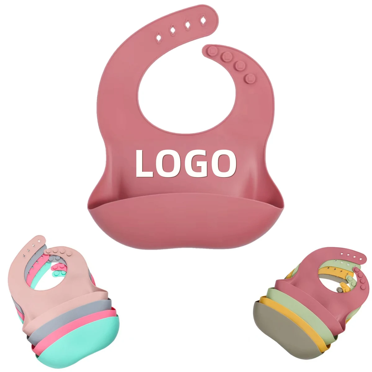 Easy-to-Clean Silicone Baby Bib 1