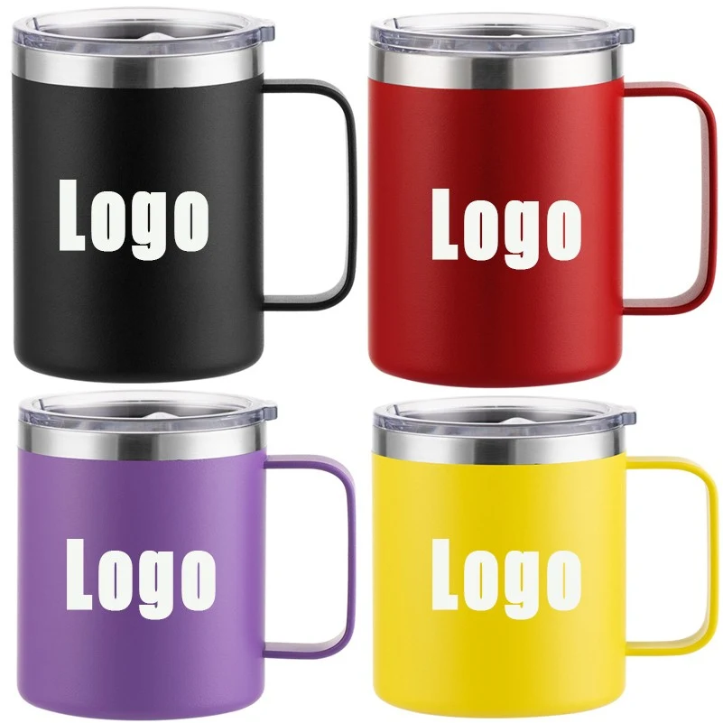 12oz Stainless Steel Vacuum Camping Mug w/Handle 1