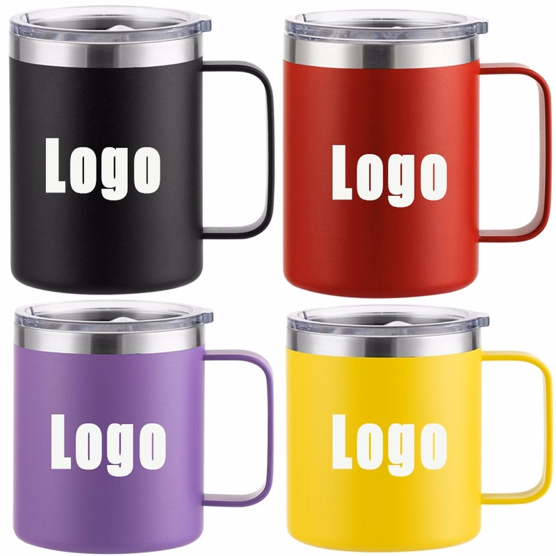 12oz Stainless Steel Vacuum Camping Mug w/Handle