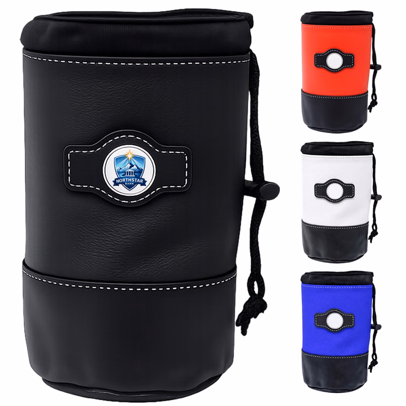Leatherette Drawstring Valuables Pouch