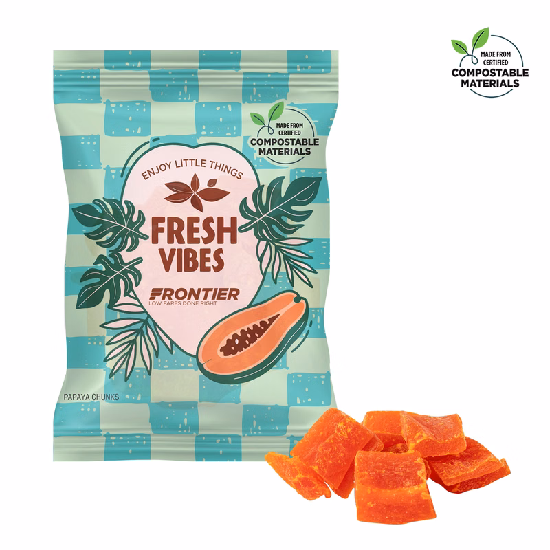 4 oz. ECO-Digibag™, Compostable & Full Color, Papaya Chunks