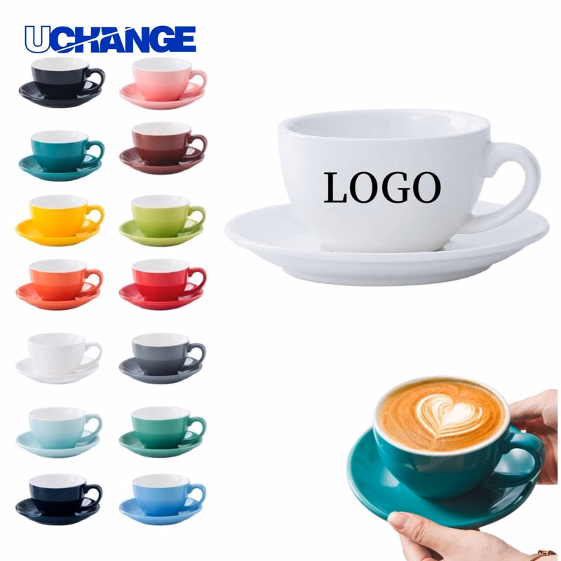 Ceramic Coffee Cup and Saucer Set (10 Oz)