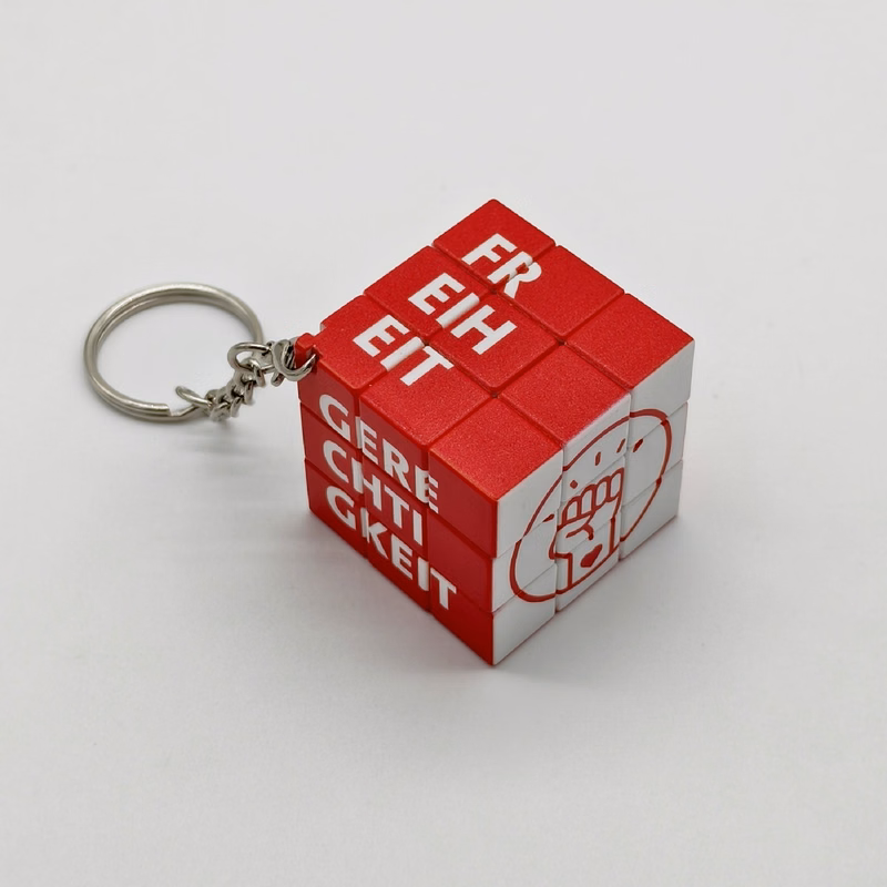 3 X 3 Puzzle Cube With Keychain