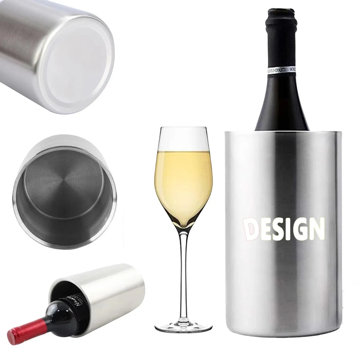 Double-Walled Stainless Steel Wine Chiller and Cooler 1