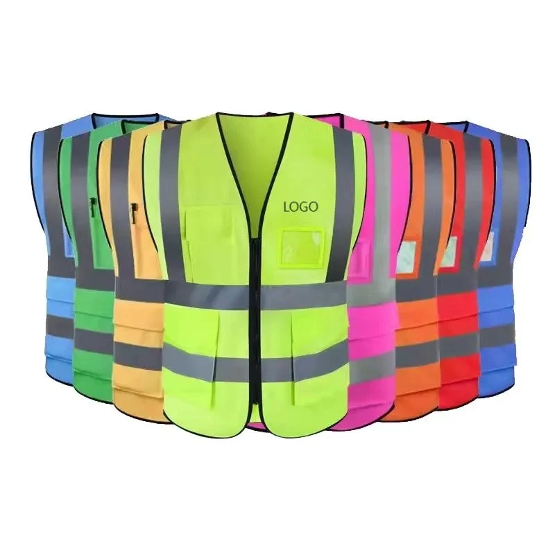 Workwear Reflective Safety Vest With Pockets 1