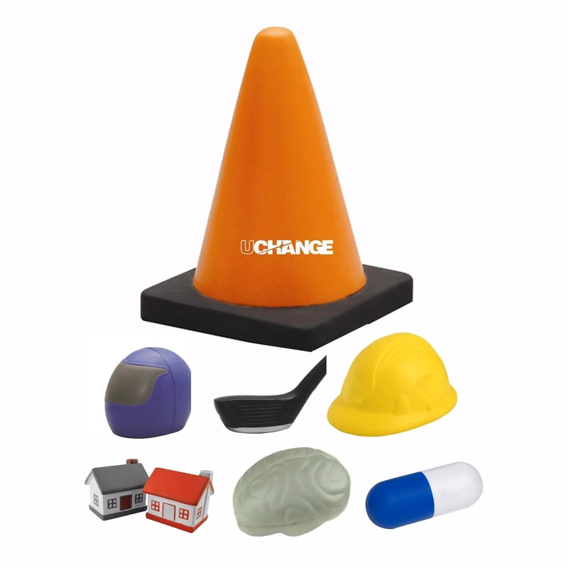 PU Foam Traffic Cone Stress Reliever Custom Logo