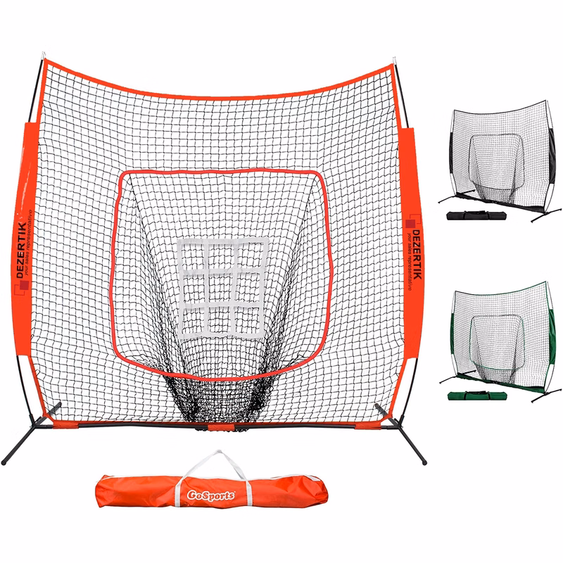 Baseball Practice Hitting Pitching Net With Bow Frame