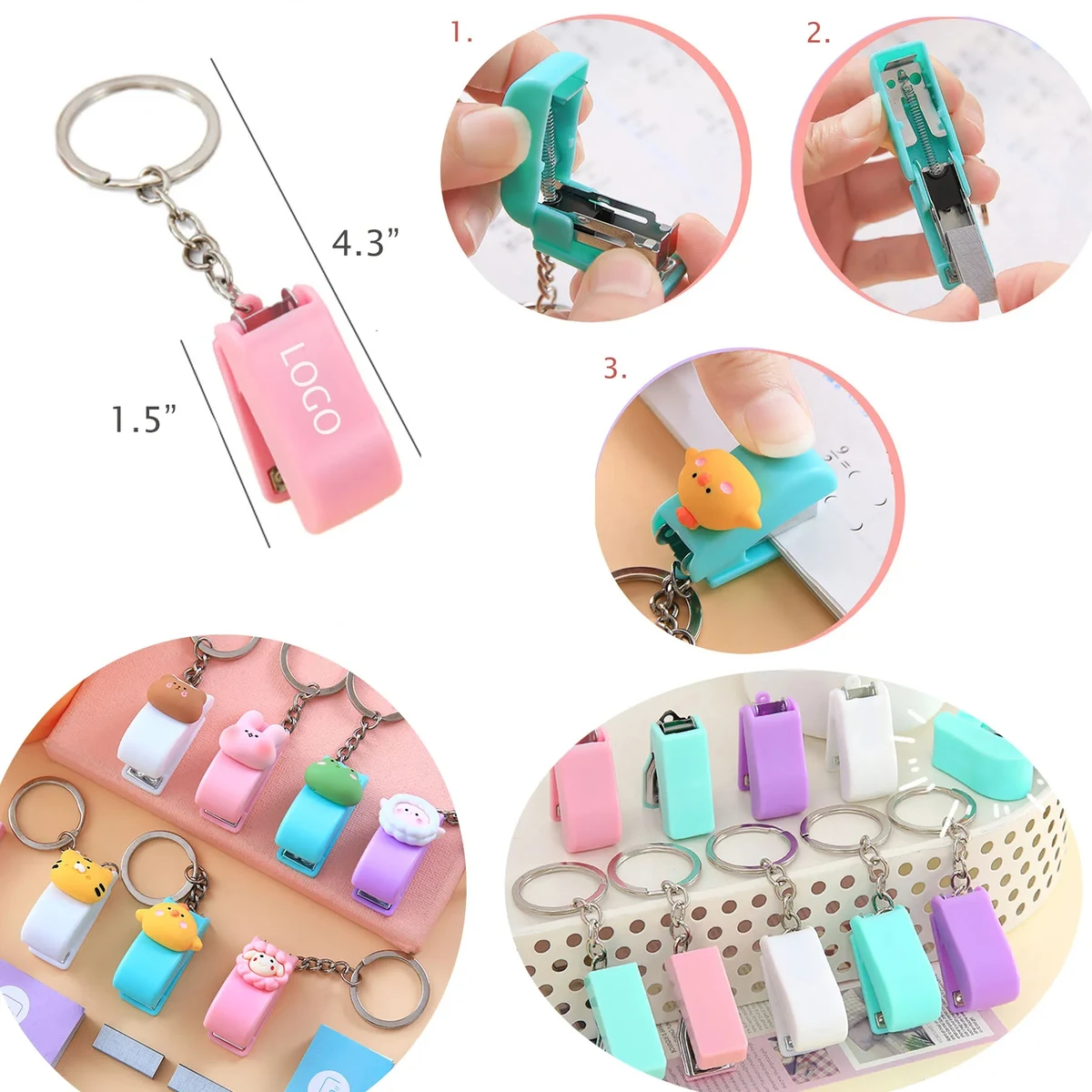 Portable Stapler with Keychain 1