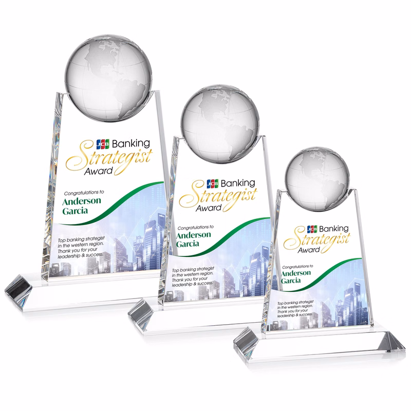 Netherford Globe VividPrint™ Award - Clear