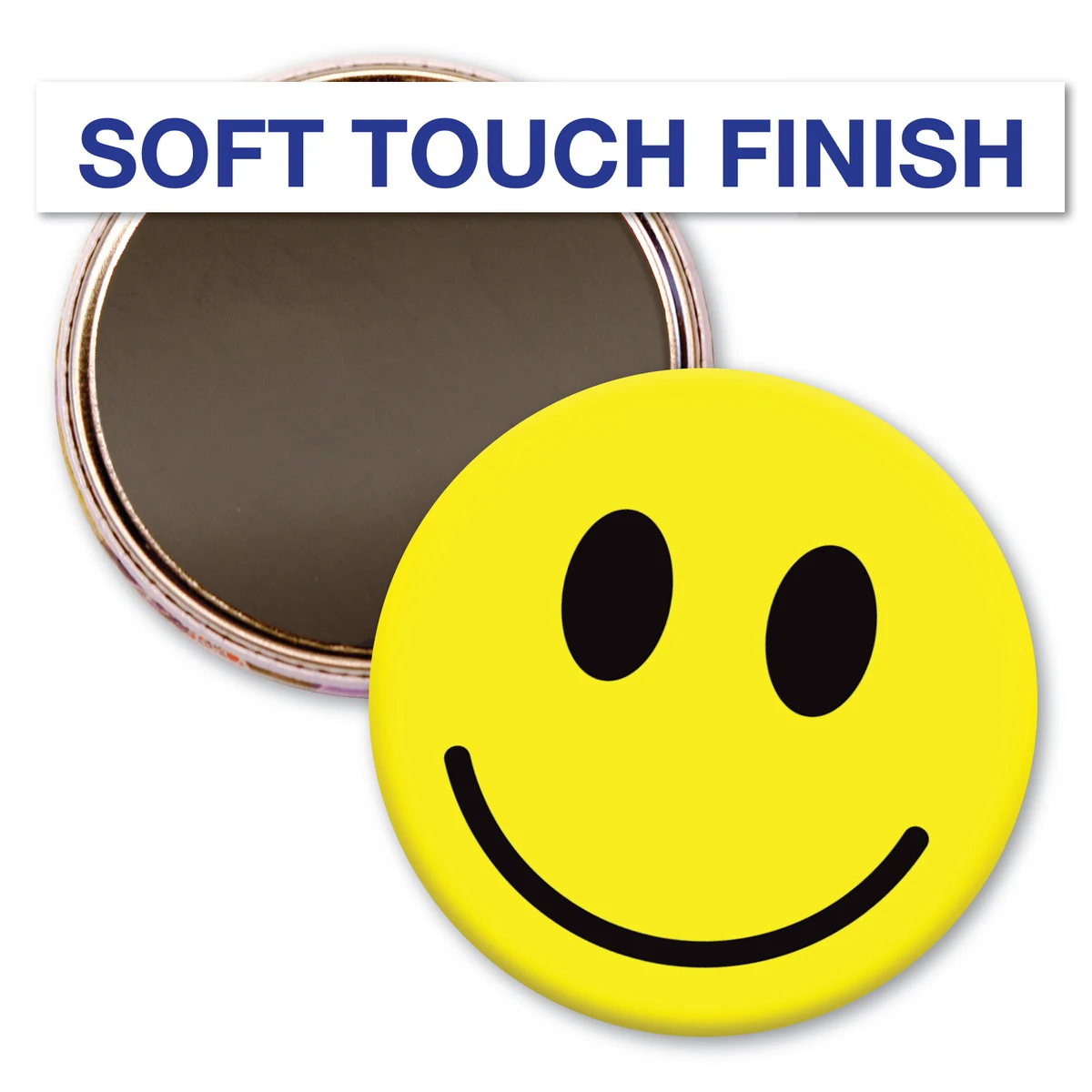 Soft Touch Circle Button - 2.25" - Magnet Backing 1