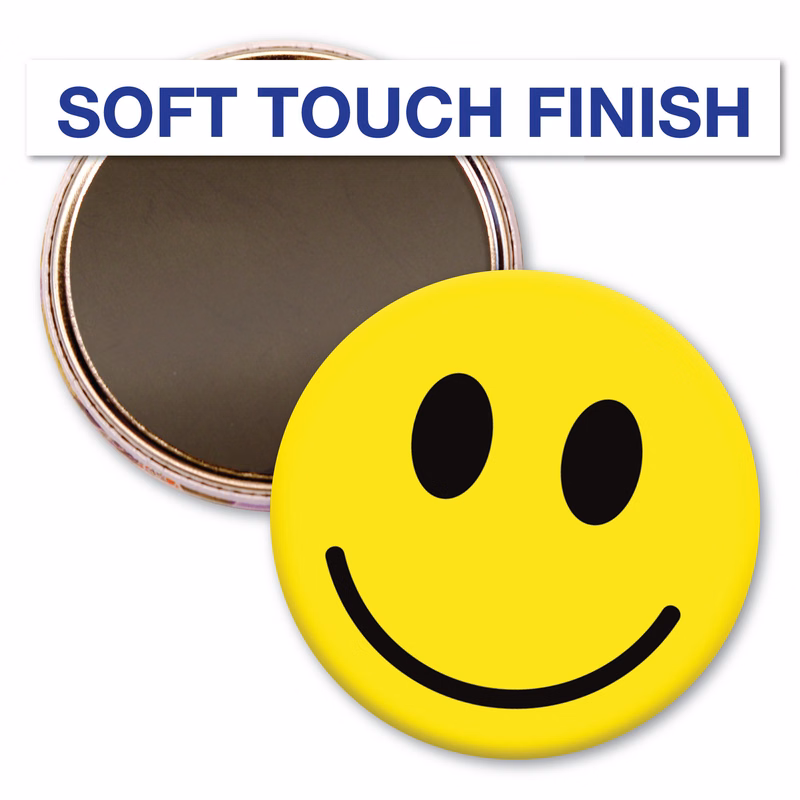 Soft Touch Circle Button - 2.25" - Magnet Backing
