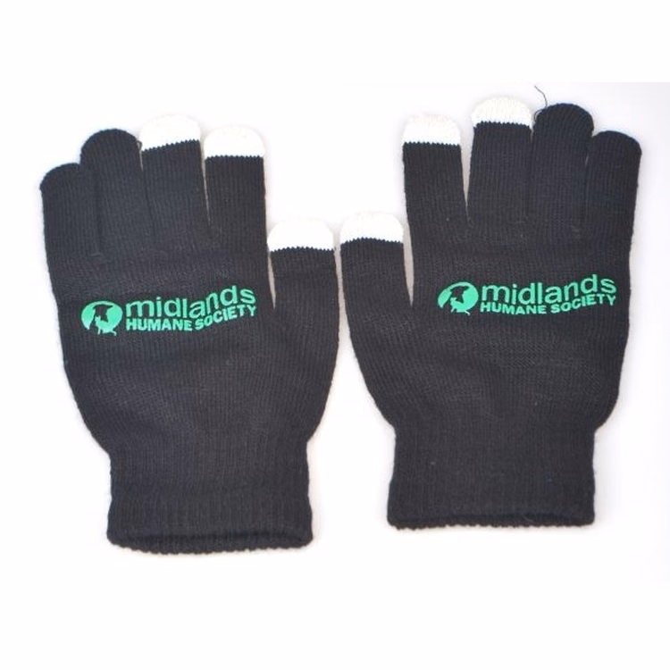 Acrylic Touch Screen Gloves (Embroidery)