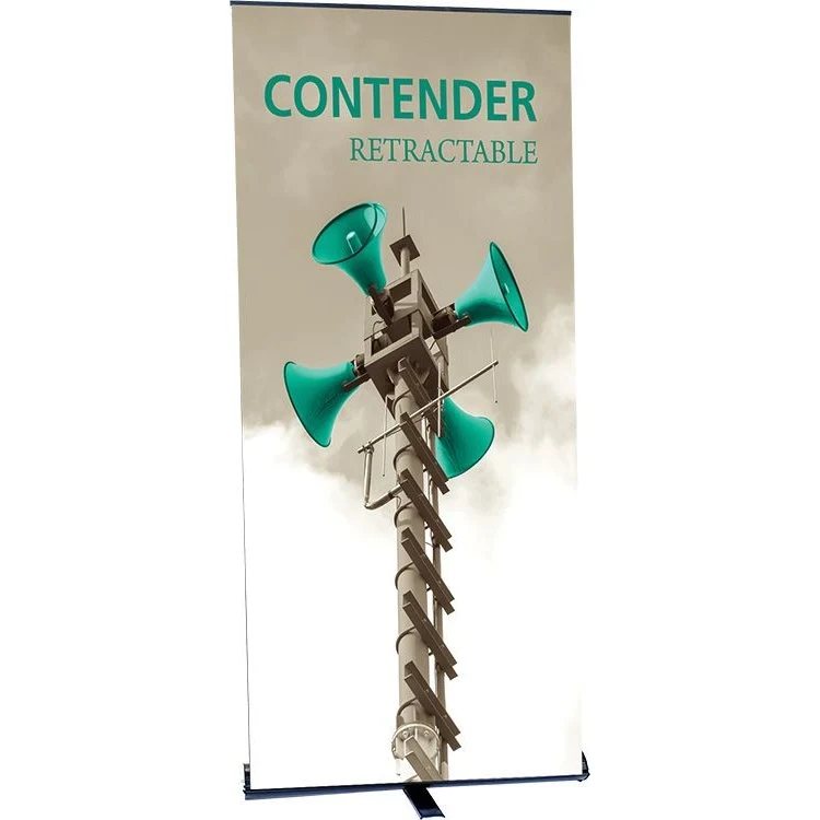 Contender Mega Silver Retractable Banner Stand 1