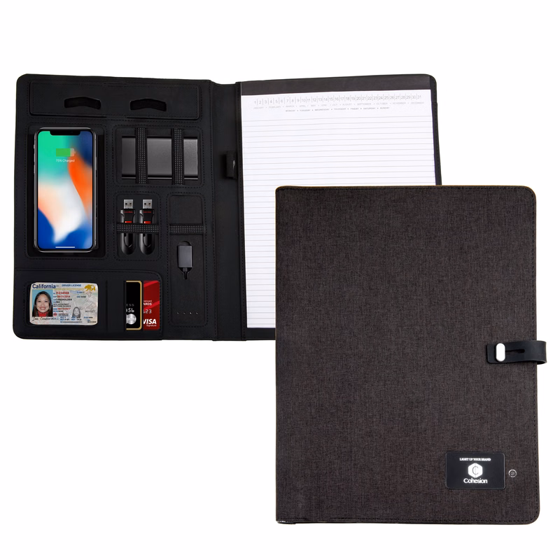 Orion - Powerbank Journal Padfolio w/ Wireless Charging