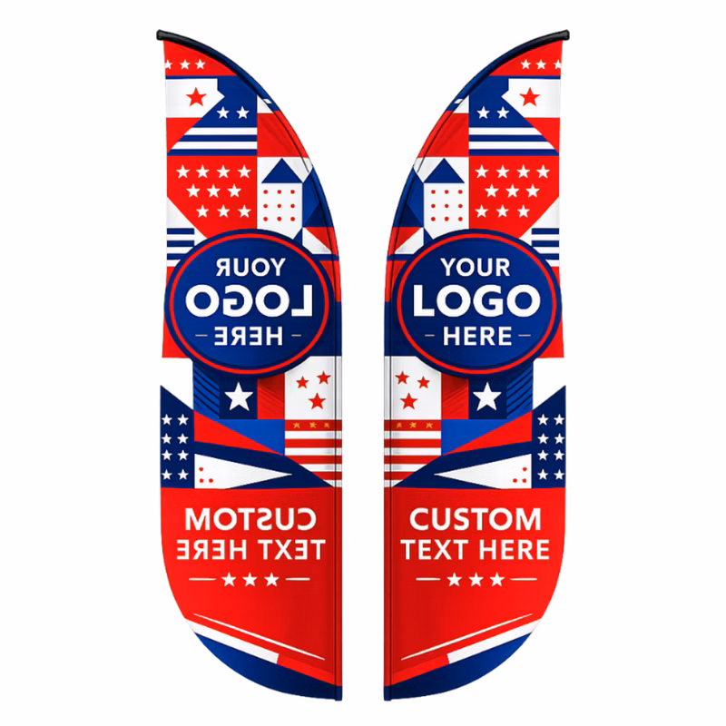 12' Double Sided Curve Flag Replacement (Fabric only)