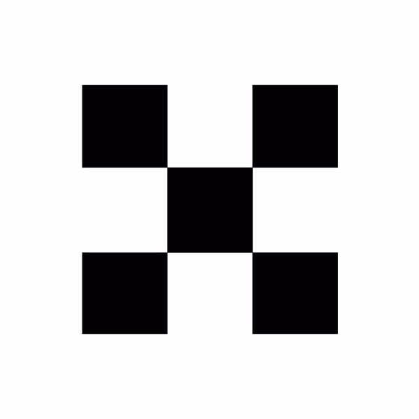 4 Square Checkered Printed Flags