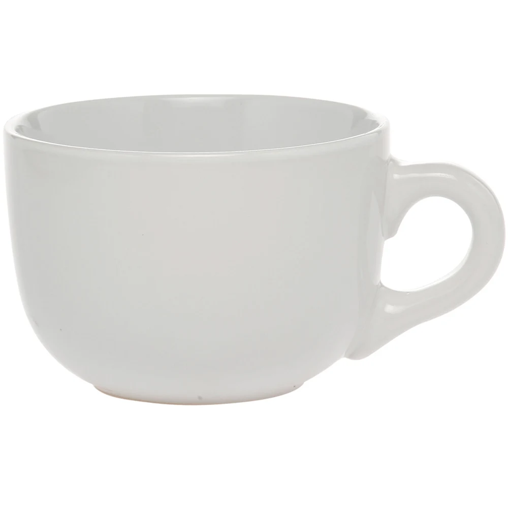 18 oz. Ceramic Cappuccino Mug - White 1