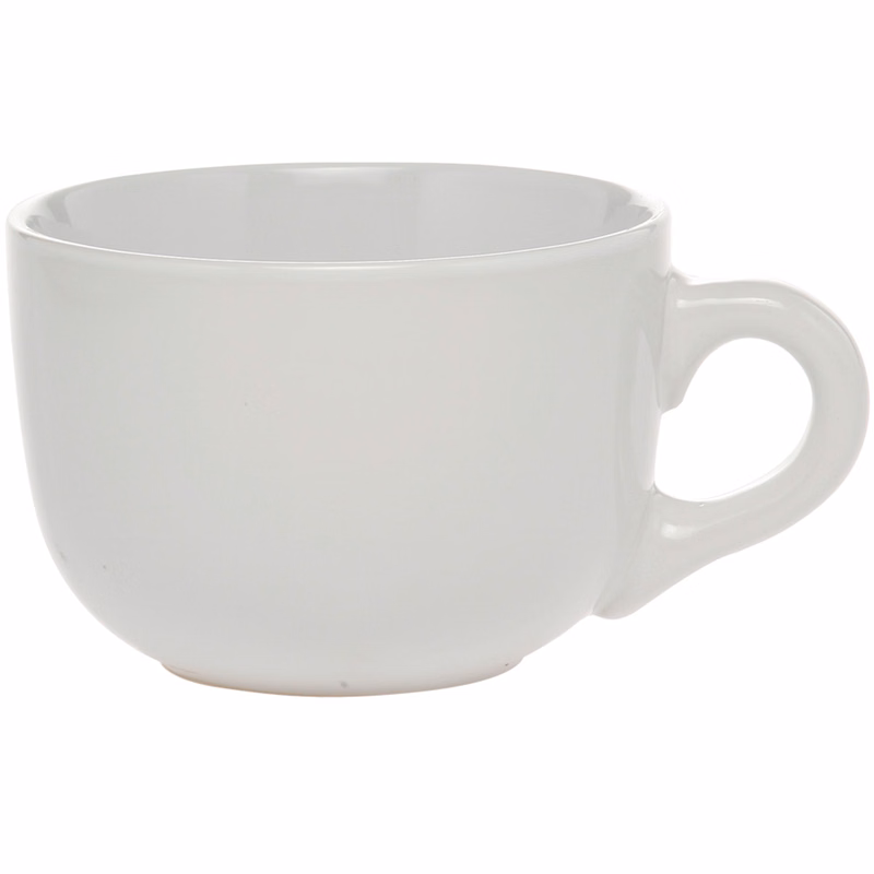 18 oz. Ceramic Cappuccino Mug - White