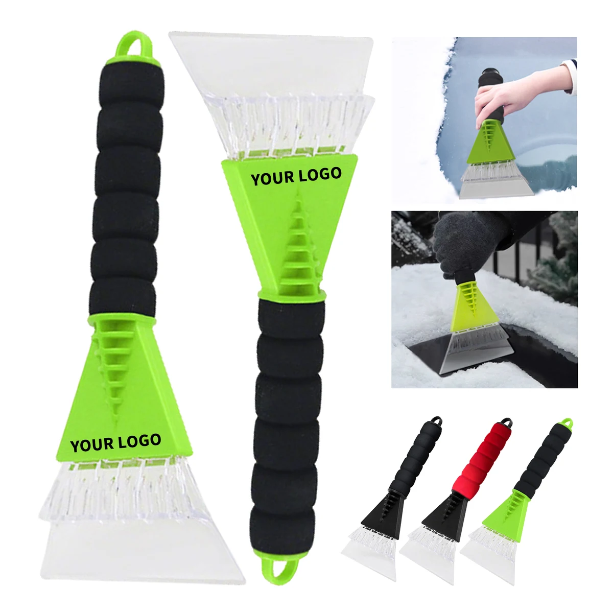 PP Blade EVA Grip Ice Scraper 10.1" Length X 5.4" Width 1