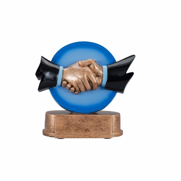 Full Color Handshake Resin Award