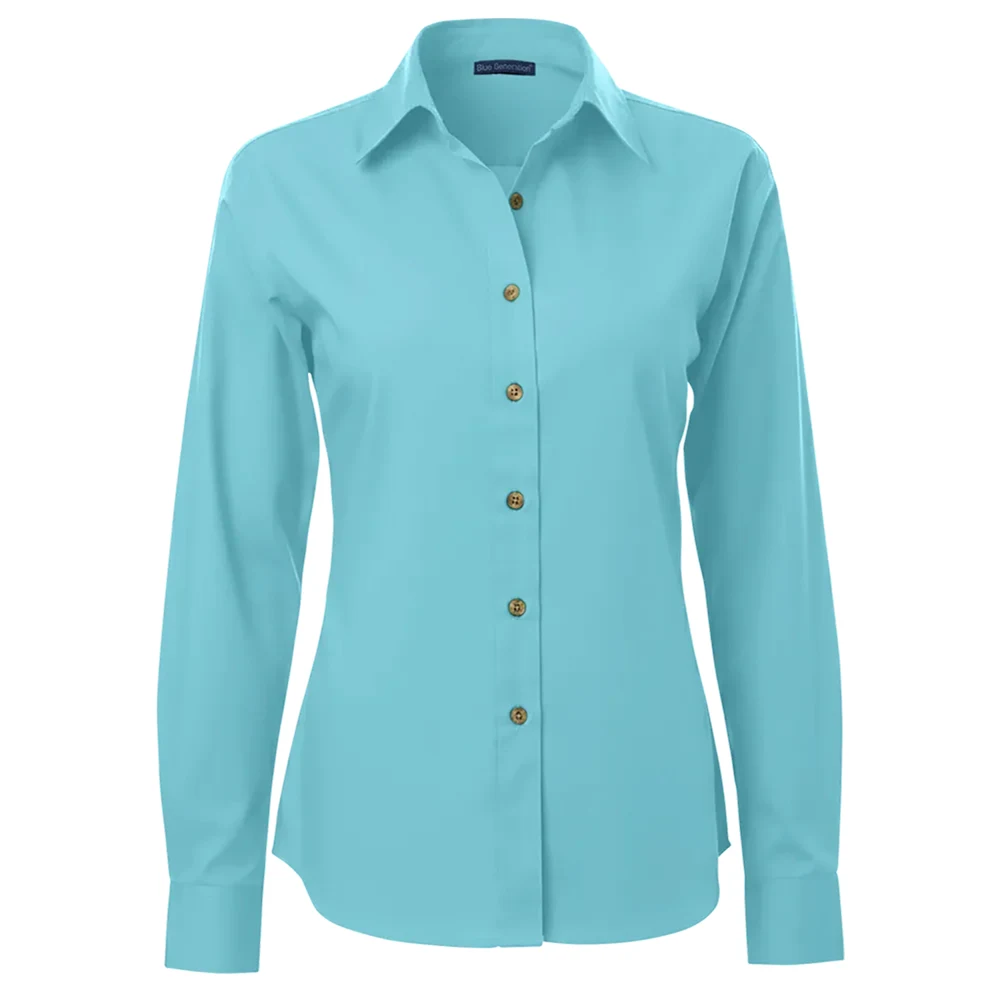 Ladies' Superblend Long-Sleeve Poplin Dress Shirt 1