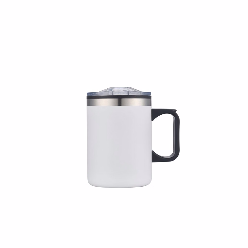 Endura 14 oz White Double Wall Camping Mug w/ Handle
