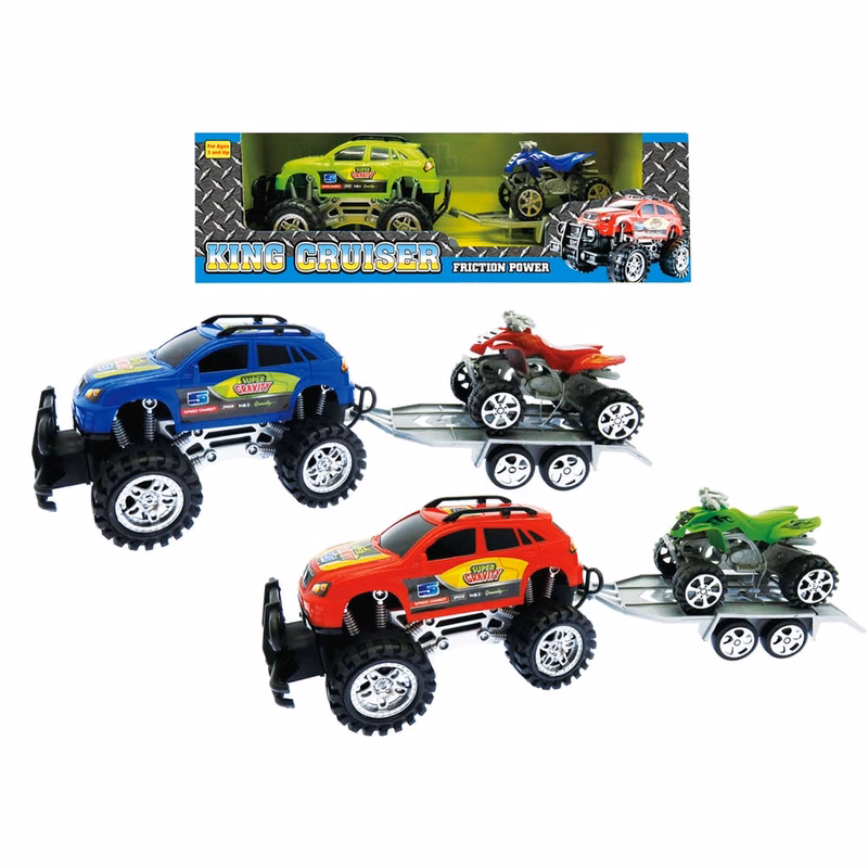 Trucks and ATV Towing Play Sets - Friction Powered Assorted