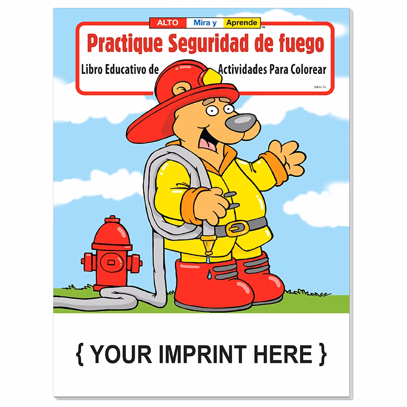 COLORING BOOK - Practice Fire Safety (Spanish) Coloring & Activity Book