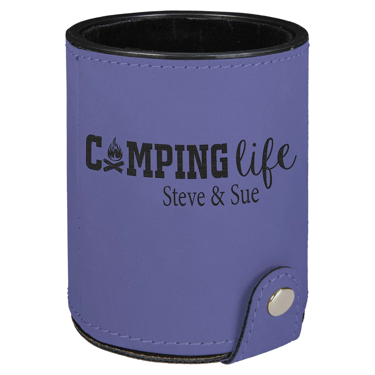 Purple Leatherette Dice Cup w/ 5 Dice 1