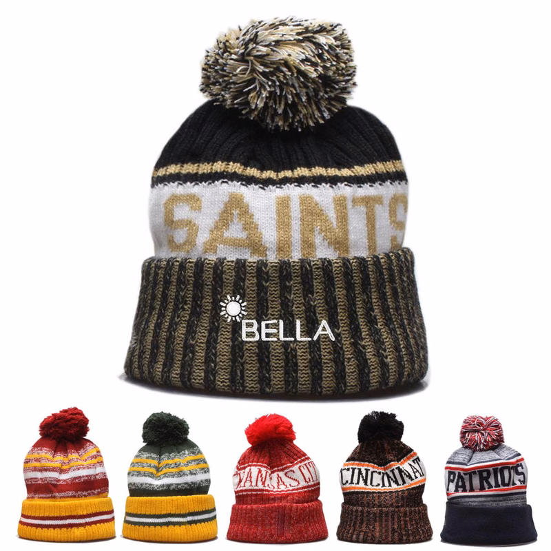 New style plush outdoor warm knitted hat with ball