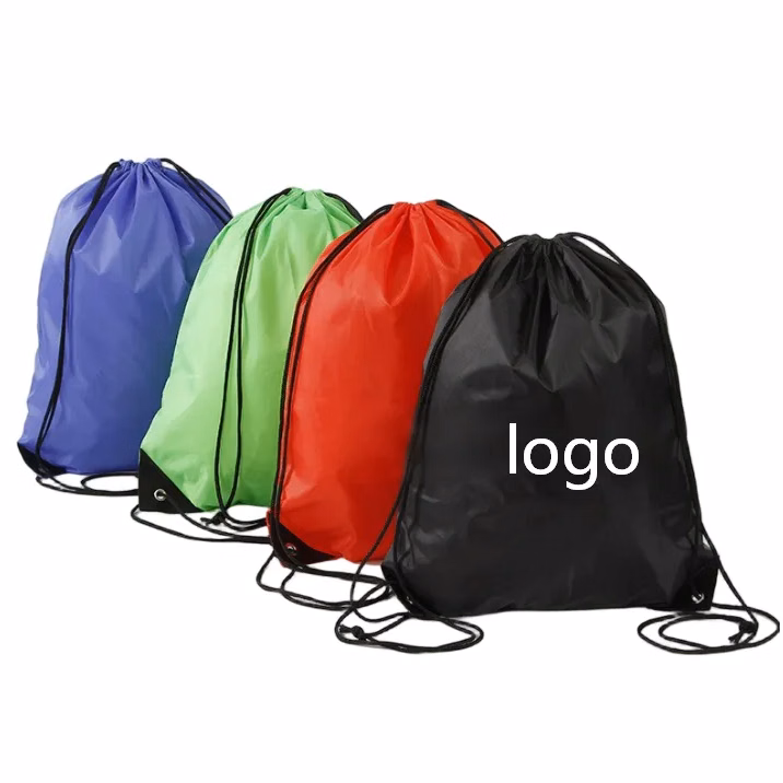 Polyester Drawstring Backpack, Sports Promo, Custom Logo