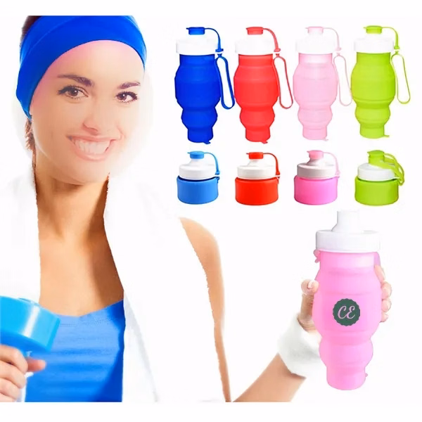 18oz Travel Folding Water Bottle