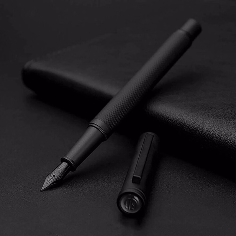 Matte Black Fountain Pen Extra Fine Nib Classic Design